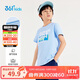 361°童裝 兒童短袖2025夏季男女童6-14歲印花短T恤 藍150