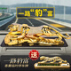 赤槿金錢(qián)豹汽車(chē)擺件2025新款中控臺男女香薰配飾車(chē)內飾品擺件個(gè)性霸氣 升級款一路豹富滿(mǎn)鉆【停車(chē)牌+防