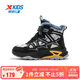 特步（XTEP）兒童童鞋男童中大童簡(jiǎn)戶(hù)外防水革面拼接棉靴 月光灰/黑 37碼