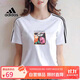 阿迪達(dá)斯 （adidas）女子休閑舒適短袖時(shí)尚百搭跑步運(yùn)動(dòng)T恤FP7322 A/S碼