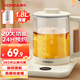 康佳（KONKA） 養生壺 煮茶壺煮茶器電熱水壺燒水壺家用多功能恒溫水壺花茶壺你玻璃藥膳壺電水壺 【性?xún)r(jià)款】多段控溫 | 配送濾網(wǎng) 1.8L