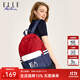 ELLE ACTIVE時(shí)尚運動(dòng)雙肩背包大容量輕便舒適女品牌經(jīng)典撞色百搭ins風(fēng)雙肩包 藍/紅色