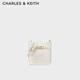 CHARLES&KEITH鱷魚(yú)紋鏈條單肩包手機包生日禮物CK2-80671697-1 CK2-80671697-1奶白色 小包