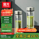 富光玻璃杯雙層帶茶隔大容量水杯 高檔商務(wù)泡茶杯 高硼硅杯子500ml