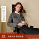 茵曼小香風(fēng)雙面呢外套2025冬女裝新款羊駝毛桑蠶絲毛呢上衣 深灰色 S