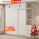 古園【包安裝】衣柜臥室家用歐式推拉門(mén)衣櫥儲物收納大衣柜子 160*180*50主柜+頂柜+右邊柜三門(mén)