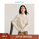 茵曼（INMAN）2025秋冬女裝新款可翻可立盤(pán)扣領(lǐng)毛衣季簡(jiǎn)約百搭長(cháng)袖寬松針織衫 珍珠白 XL