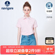 Navigare意大利小帆船女士休閑通勤POLO領(lǐng)短袖T恤2325524509 粉 L 