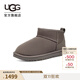 UGG秋季女士休閑舒適平底純色圓頭時(shí)尚經(jīng)典短筒靴雪地靴 1116109 GREY | 灰色 39 鞋款偏小，建議拍大一碼