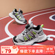 SNOOPY史努比童鞋男童運動(dòng)鞋兒童透氣休閑鞋學(xué)生軟底舒適跑鞋7889灰綠34