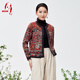 天意TANGY/天意2024春季新品簡(jiǎn)約民族風(fēng)百搭休閑圓領(lǐng)提花針織外套 酒紅色9414 M