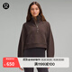 lululemon丨Scuba女士寬松款煙囪領(lǐng)衛衣 LW3HW0S 濃縮咖啡色 XL /XXL