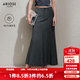 艾諾絲雅詩【商場(chǎng)同款】2025夏季新品高級(jí)灰魚尾長(zhǎng)裙半身裙女裝40423506 煙草灰 XL