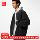 優(yōu)衣庫男裝防風(fēng)仿羊羔絨搖粒絨開(kāi)衫/長(cháng)袖外套25秋冬新款481183 08 深灰色 L /175/100A