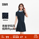 森馬（Semir）連衣裙女拼接格子假兩件學(xué)院風(fēng)2025新款夏季收腰polo裙鹽甜系 寶藍80700  M