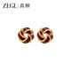 ZEGL紅運(yùn)同心結(jié)耳環(huán)925銀針耳飾耳墜氣質(zhì)七夕情人節(jié)禮物送女友