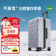 不萊玫行李箱京東合作款拉桿箱旅行箱登機箱密碼皮箱子 灰色26英寸Plus