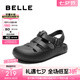 百麗（Belle）簡約休閑勃肯鞋女2025夏新商場同款鏤空豬籠涼鞋D8C1DBH5 黑色 37 (235mm)