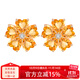 JOLEE耳釘S925銀時(shí)尚輕奢黃水晶愛(ài)心彩色寶石飾品送女生禮物一物一證