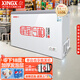 星星（XINGX）臥式展示冰柜商用大容量保鮮柜家用冰激凌雪糕臥式冷柜透明玻璃門(mén)款冰箱飲料柜速凍冷凍柜 165升 平底丨長(cháng)93cm 低溫-18℃