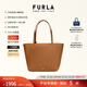 芙拉（FURLA）[同價(jià)11.11]MIADIVA牛皮中號女士上班通勤手提托特包子母包 棕色