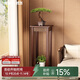 小匠材實(shí)木中式花臺陽(yáng)臺架子中古風(fēng)置物架落地式裝飾擺件客廳多層花架子