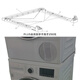 倍科洗衣機(jī)+烘干機(jī) (干衣機(jī)) 連接件 疊放支架 白色款