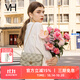 VANESSA HOGAN VH女包山茶花信封包高級感包包老花鏈條小包單肩斜挎包生日禮物 綠色+綠野仙蹤禮袋（送禮首選）
