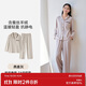 松山棉店小暖羊睡衣加絨7A抑菌家居服 女士-櫻花粉 L 女士165，男士175