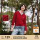 森馬（Semir）商場(chǎng)同款迪士尼米奇系列針織開(kāi)衫女2025春新款紅色毛衣女米奇刺繡 紅色調00466 XL 170/92A