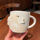 星巴克（Starbucks）杯子50周年復古女神人魚立體浮雕陶瓷馬克水杯咖啡杯萬圣節(jié)禮物 50周年浮雕美人魚單杯原盒裝