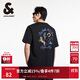 杰克·瓊斯（JACK&JONES） 春季款潮酷百搭純棉胸前膠印略寬松羅紋圓領(lǐng)短袖T恤男225101131