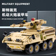 萬格兒童仿真斯特瑞克機動火炮裝甲車軍事積木坦克玩具拼裝模型男孩 斯特瑞克機動火炮裝甲車458pcs