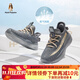 暇步士（Hush Puppies）童鞋新款兒童椰子鞋男童春秋戶(hù)外網(wǎng)面透氣軟底輕便跑步休閑運動(dòng)鞋 HP4243灰色款 27