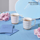 Wedgwood[11.11保價(jià)]馬克對杯心形禮盒高顏值骨瓷咖啡杯水杯情侶家用 金粉年華心形禮盒馬克杯藍+紅