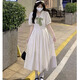 馨瑞緣（XINRUIYUAN）裙子夏天女裝2025夏季新款 特300斤法式襯衫連衣裙少女甜美氣 XL建議120-150斤