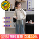 G.DUCKKIDS童裝女童套裝春秋2025新款中大童衣服女孩衛衣闊腿褲時(shí)髦兒童秋裝 白色兔子衛衣+牛仔褲 140 尺碼9~10歲【130-140cm】