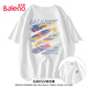 班尼路（Baleno）短袖男夏季美式潮牌學生休閑百搭純棉t恤男重磅寬松情侶半袖上衣