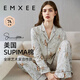 嫚熙（EMXEE）夏季孕婦睡衣產(chǎn)前產(chǎn)后哺乳懷孕期月子服薄款產(chǎn)婦家居服 兔子迷蹤（帶哺乳口） L