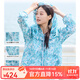 無(wú)色無(wú)味逃跑計劃 25年春裝新款苧麻休閑碎冰藍連帽襯衫 外套女裝空調衫 碎冰藍 L （38）