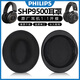 貓倫適用Philips飛利浦SHP9500耳機套shp9500耳罩SHP9600耳機罩頭戴式頭梁保護套耳機海綿套替換配件 SHP9500【耐用金絲絨】黑色耳套一對