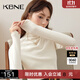 KBNE2024新款半高領(lǐng)簡(jiǎn)約黑白色長(cháng)袖內搭T修身針織打底衫春秋女 白色 M
