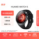 HUAWEI WATCH 5 42mm基礎款深錆色不銹鋼表殼幻月黑氟橡膠表帶首創(chuàng  )X-TAP智感窗鴻蒙腕上小藝eSIM通信手表
