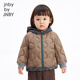jnby by JNBY江南布衣嬰童輕薄羽絨服連帽拼接保暖冬男女童嬰兒YOAC10760 216/臘粉駝色 80cm