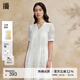 播收腰設計連衣裙女商場(chǎng)同款夏季新款氣質(zhì)優(yōu)雅簡(jiǎn)約長(cháng)裙BDR2LD1421 W40本白 XL
