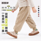 嘟嘟家童裝寶寶褲子秋冬款兒童嬰兒大PP褲男童棉褲女童加絨褲冬裝 米色 100