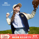 英氏（YEEHOO）女童外套兒童棒球服中大童裝學(xué)院風(fēng)上衣休閑時(shí)尚秋裝 深藍 160