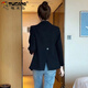 啄木鳥(niǎo)小個(gè)子穿搭職業(yè)小西服2025年春秋季新款女士減齡上衣氣質(zhì)西裝外套 黑色 XL 建議121-130斤