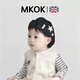 MKOK英國嬰兒帽子春夏季0-3歲保暖防風(fēng)貝雷帽男女寶寶出游兒童鴨舌帽 黑色 帽圍46-52cm/參考年齡6個(gè)月-3歲