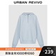 UR2025秋季新款女裝簡(jiǎn)約休閑運(yùn)動(dòng)感連帽拉鏈衛(wèi)衣UWB450055 天藍(lán) S
